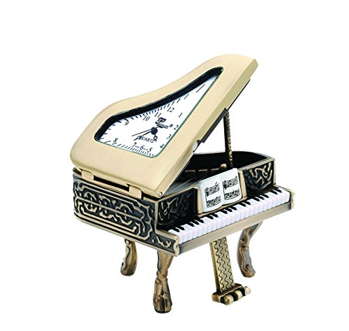 0680528125845 - SANIS ENTERPRISES BABY GRAND PIANO CLOCK, 2 BY 2-INCH