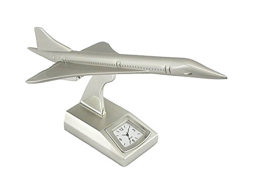 0680528127016 - SANIS ENTERPRISES SUPER SONIC AIRPLANE CLOCK, 3 BY 7-INCH, SILVER