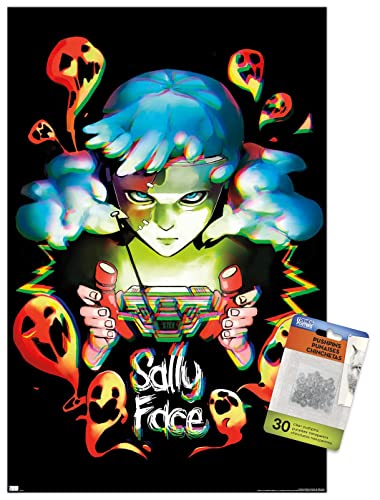 0680535669707 - SALLY FACE - GHOSTS WALL POSTER WITH PUSH PINS