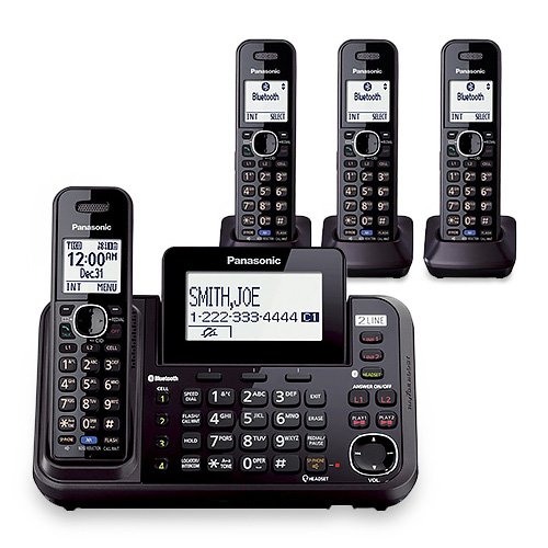 0680569099082 - PANASONIC KX-TG9542B DECT 6.0 2-LINE CORDLESS PHONE W/ LINK-TO-CELL & 2-HANDSETS + 2-PACK 2 LINE HANDSET FOR KX-TG954X + BLUE PLANET WIRELESS BLUETOOTH HEADSET AND ASAVINGS $10 GIFT CARD