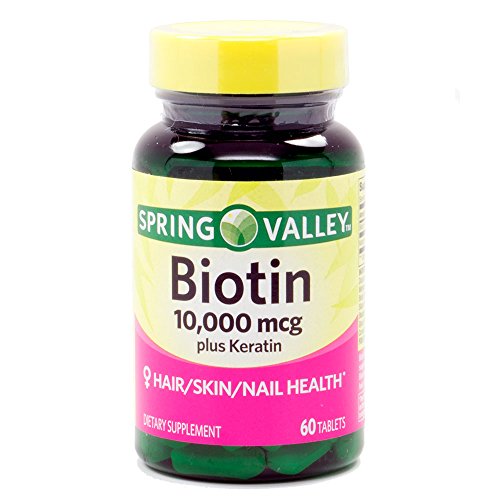 0681131057110 - SPRING VALLEY BIOTIN DIETARY SUPPLEMENT, 10,000 MG WITH 100 MG KERATIN, 60 TABLETS