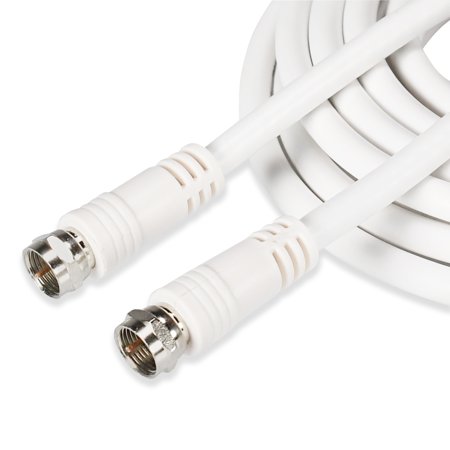 0681131131278 - ONN RG-6 COAX CABLE FOR F-TYPE JACK, 2 CONNECTIONS, 25', WHITE