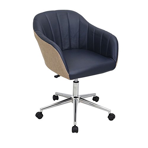 0681144458379 - SHELTON OFFICE CHAIR TAN AND NAVY