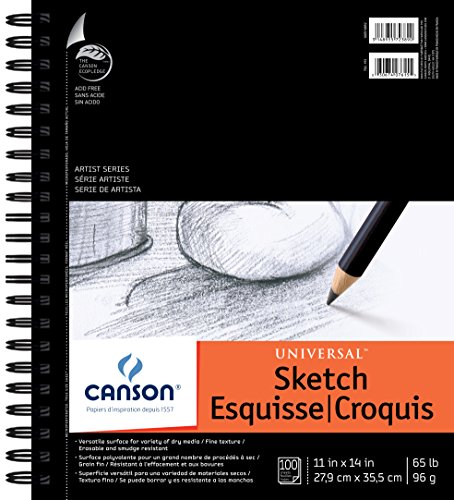 6812442020379 - CANSON 11-INCH BY 14-INCH UNIVERSAL SKETCH BOOK, 100-SHEET