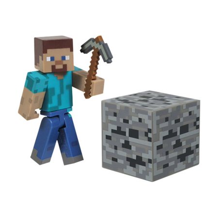 0681326165019 - MINECRAFT OVERWORLD 2.75 ACTION FIGURE WITH ACCESSORY - CORE STEVE
