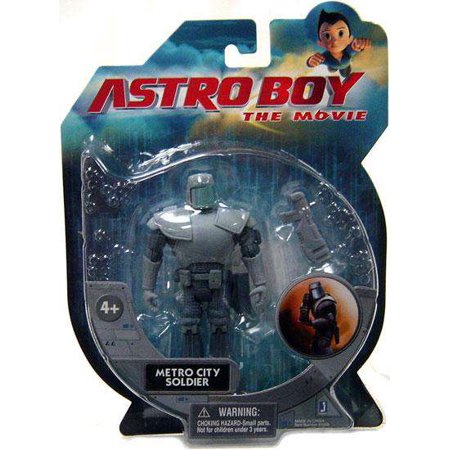 0681326910053 - ASTRO BOY THE MOVIE SERIES 4 INCH TALL ACTION FIGURE - METRO CITY SOLDIER WITH RIFLE