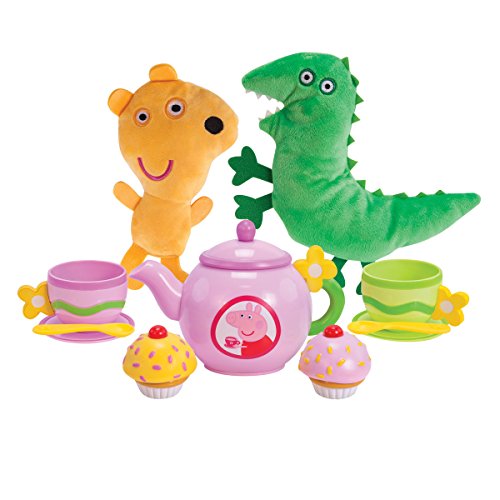 0681326926498 - PEPPA PIG TEA TIME PARTY SET ROLE PLAY KIDS CHILDREN TOY TWO PLUSH PLAY SOUNDS