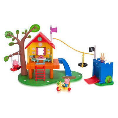 0681326957959 - NICK JR. PEPPA PIGS TREEHOUSE AND GEORGES FORT PLAYSET