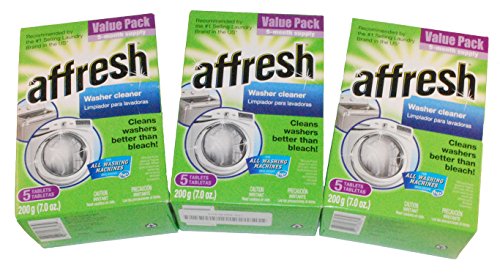 0681441188696 - WHIRLPOOL AFFRESH HIGH EFFICIENCY WASHER CLEANER 15 TABLETS 3 (5 PACK) BOXES
