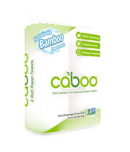 0681441396435 - CABOO TREE-FREE - BPA FREE - COMPOSTABLE KITCHEN ROLL TOWEL - 100% BAMBOO & SUGARCANE - (6 ROLLS:2 ROLL PACKS)