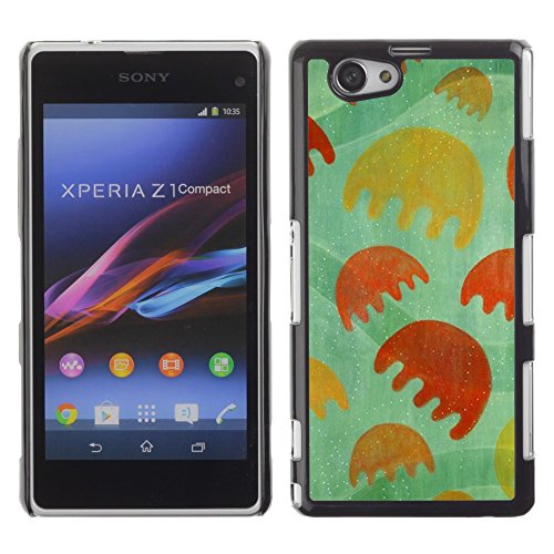 6817263729975 - TOPCASESTORE RUBBER CASE HARD COVER PROTECTION SKIN FOR SONY XPERIA Z1 COMPACT & MINI - GAME MINIMALIST FLOWER GREEN DRAWING