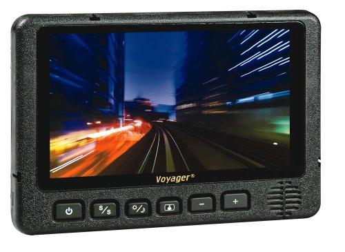0681787014093 - VOYAGER AOM713WP 7 WATERPROOF REAR VIEW WIDE FORMAT LCD MONITOR WITH 3 CAMERA INPUTS, HEAVY DUTY COLOR LCD PANEL, 12 VOLT AND 24 VOLT POWER SYSTEM, TSC AND PAL VIDEO SIGNAL COMPATIBLE, AUTO DAY/NIGHT BRIGHTNESS MODES