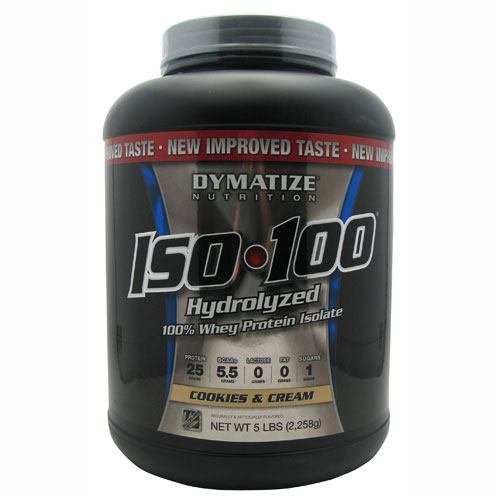0682384074794 - DYMATIZE NUTRITION ISO 100 WHEY PROTEIN POWDER, COOKIES AND CREAM, 5 LBS