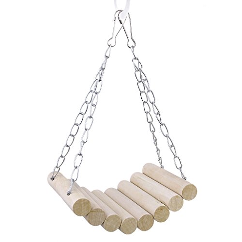 0682384348468 - WOODEN MOUSE PARROT BIRD CAT HAMSTER HANGING SWING TOYS 5.91 X 3.94 INCH BY GENERIC