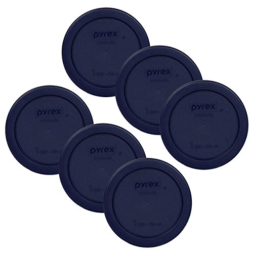 0682440187680 - PYREX 1 CUP ROUND PLASTIC COVER LIDS, 6-PACK, BLUE