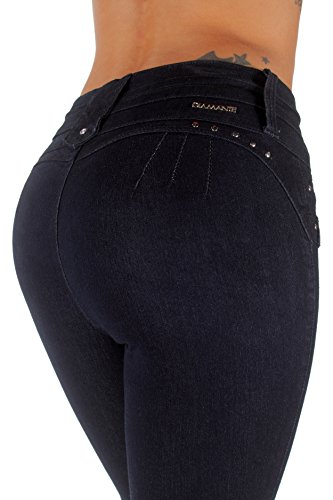 0682440338693 - STYLE K540- COLOMBIAN DESIGN, HIGH WAIST, BUTT LIFT, LEVANTA COLA, SKINNY JEANS IN INDIGO SIZE 11