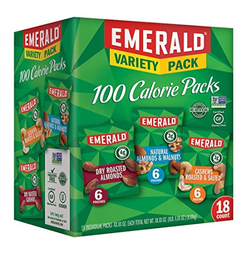 0682863629880 - EMERALD NUTS VARIETY PACK, 100 CALORIE ALMONDS, WALNUTS, CASHEWS, 18 COUNT