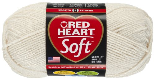 0683203215848 - RED HEART E728.4601 SOFT YARN, OFF-WHITE