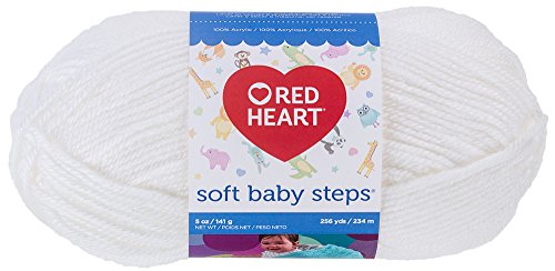 0683203216258 - RED HEART E746.9600 SOFT BABY STEPS YARN, SOLID, WHITE