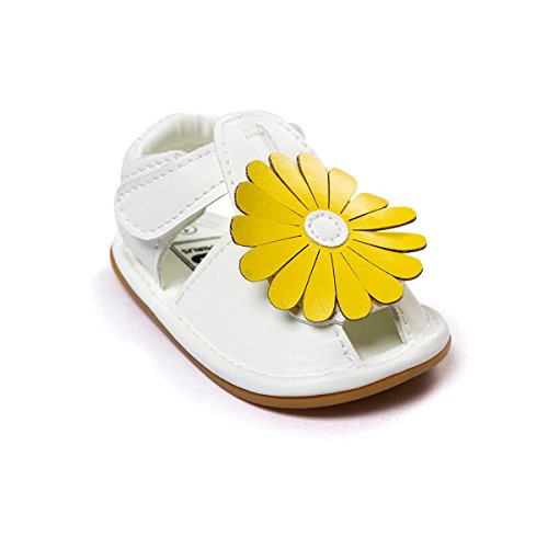0683247080358 - C&H 2016 SUMMER INFANT BABY GIRLS LEATHER SOFT ANTI-SLIP WHITE PRINCESS SHOES SANDALS(1-3YEARS OLD) (13CM/5.11, 4702)