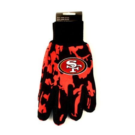 0683258827485 - NFL OFFICIALLY LICENSED TEAM COLORED CAMO WORK UTILITY GLOVES (SAN FRANSISCO 49ERS)