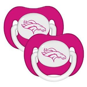 0683258831703 - NFL OFFICIALLY LICENSED ORTHODONTIC PINK PACIFIERS (DENVER BRONCOS)