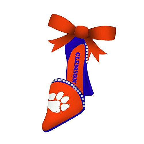 0683258853521 - NCAA LICENSED CLEMSON TIGERS TEAM SHOE ORNAMENT WITH RIBBON