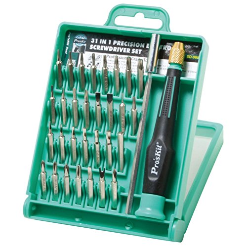 6833566384284 - PRO'SKIT SD-9802 31 IN 1 PRECISION ELECTRONIC SCREWDRIVER SET FOR CELLPHONE / NOTEBOOK GREEN