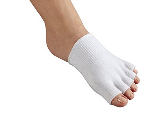 0683492430861 - 1 PAIR GEL-LINED COMPRESSION TOE SEPARATING SOCKS DRY FOREFOOT CRACKED SKIN MOISTURISING PROTECTOR
