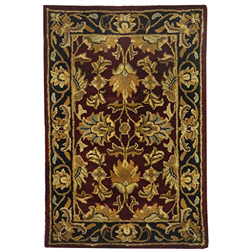 0683726110712 - SAFAVIEH HERITAGE COLLECTION HG628C HANDMADE RED AND BLACK WOOL AREA RUG, 2 FEET BY 3 FEET (2' X 3')