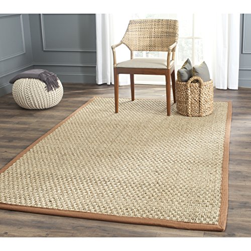 0683726257530 - SAFAVIEH NATURAL FIBER COLLECTION NF114B NATURAL AND BROWN SEAGRASS AREA RUG, 6 FEET BY 9 FEET (6' X 9')