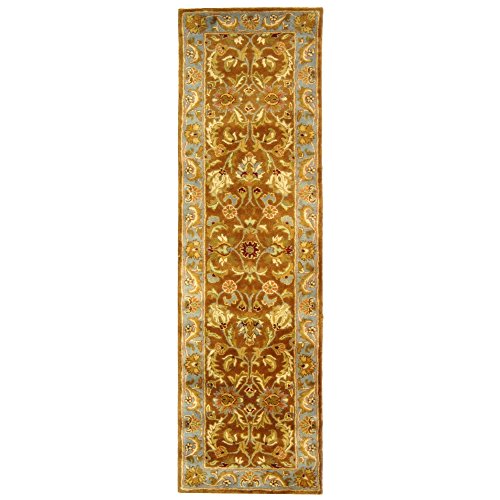 0683726310211 - SAFAVIEH HERITAGE COLLECTION HG812A HANDMADE BROWN AND BLUE WOOL RUNNER, 2 FEET 3 INCHES BY 14 FEET (2'3 X 14')