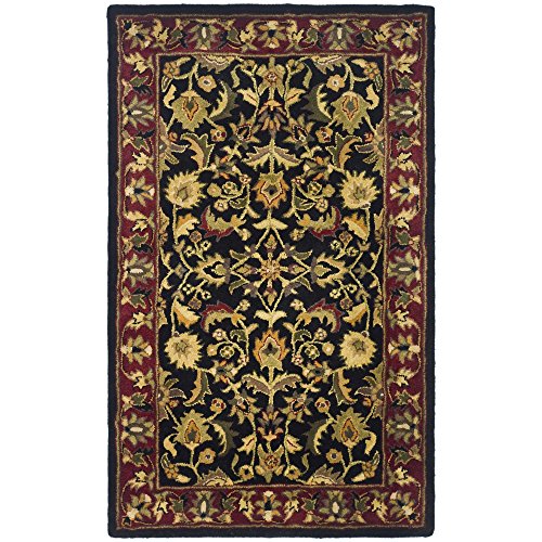 0683726501640 - SAFAVIEH HERITAGE COLLECTION HG953A HANDMADE BLACK AND RED WOOL AREA RUG, 3 FEET BY 5 FEET (3' X 5')