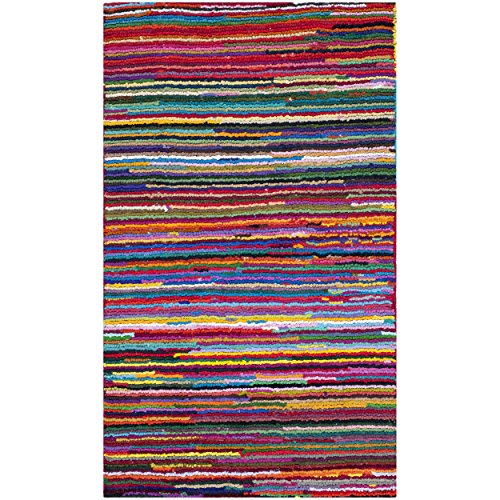0683726550938 - SAFAVIEH NANTUCKET COLLECTION NAN142A HANDMADE PINK AND MULTICOLORED COTTON AREA RUG, 2 FEET BY 3 FEET (2' X 3')
