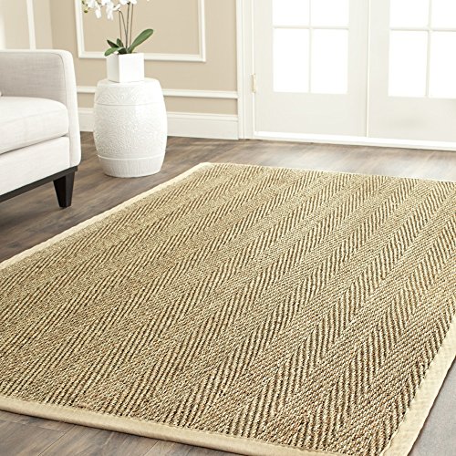 0683726593645 - SAFAVIEH NATURAL FIBER COLLECTION NF115A HANDMADE NATURAL AND BEIGE SEAGRASS AREA RUG, 2 FEET 6 INCHES BY 4 FEET (2'6 X 4')