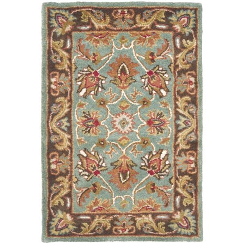 0683726623137 - SAFAVIEH HERITAGE RECTANGULAR BLUE FLORAL TUFTED WOOL ACCENT RUG (COMMON: 3-FT X