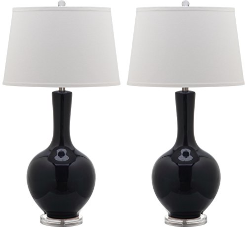 0683726793069 - SAFAVIEH LIGHTING COLLECTION BLANCHE GOURD TABLE LAMP, NAVY, SET OF 2