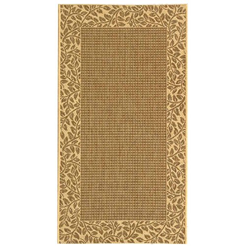 0683726902195 - SAFAVIEH COURTYARD COLLECTION CY0727-3009 BROWN AND NATURAL INDOOR/ OUTDOOR AREA RUG (4' X 5'7)