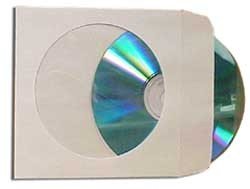 0683728011819 - BESTDUPLICATOR CDSLV-100-WH, 100 PAPER CD SLEEVES WITH WINDOW AND REAR FLAP