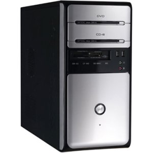 0683728170783 - WINSIS WN-26 BLACK / SILVER MICRO ATX MINI TOWER / COMPUTER CASE WITH 350W POWER SUPPLY & CARD READER