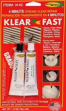 0683873555046 - HY-POXY H-4C 2 PIECE KLEARFAST 4 MINUTE CURE CURE CLEAR EPOXY ADHESIVE KIT, 1 OZ TUBE