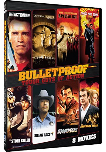 0683904541888 - BULLETPROOF-TOUGH GUYS OF ACTION - 8 PACK: LAST ACTION HERO, UNIVERSAL SOLDIER, RUSSIAN SPECIALIST, INTO THE SUN, STONE KILLER, SILENT RAGE, SHAMUS, ANDERSON TAPES
