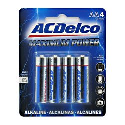 0683969882100 - BATTERIES AC DELCO AA 4PK ALKALINE MAXIMUM POWER, CASE PACK OF 48