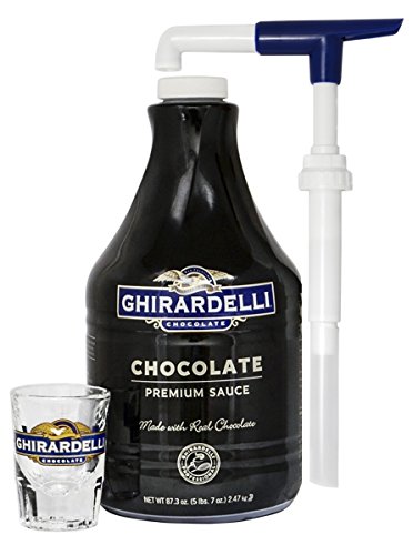 0684191139550 - GHIRARDELLI - 87.3OZ CHOCOLATE SAUCE & 1/2 OZ GHIRARDELLI SAUCE PUMP - WITH EXCLUSIVE MEASURING SHOT GLASS