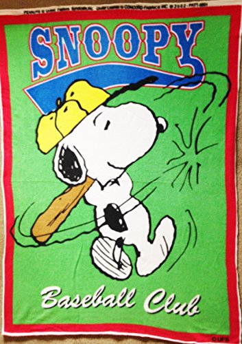 6844560674226 - SNOOPY BASEBALL CLUB FLEECE PANEL - OFFICIALLY LICENSED PEANUTS PRODUCT (GREAT FOR QUILTING, THROWS, SEWING, CRAFT PROJECTS, WALL HANGINGS, AND MORE) 48 X 62