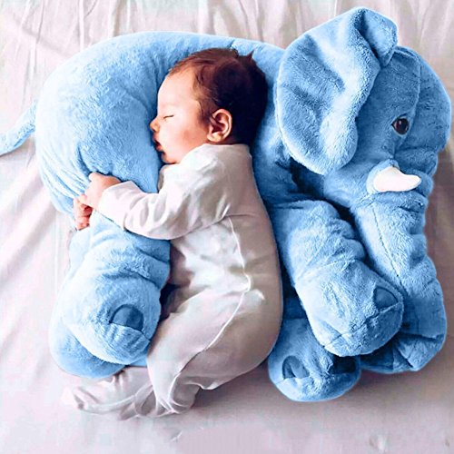 0684812650853 - STUFFED ANIMALS PLUSH PILLOWS BABY TODDLER TOYS BABY TOYS COLORFUL GIANT ELEPHANT STUFFED ANIMAL TOY ANIMAL SHAPE PILLOW BABY TOYS HOME DECOR BLUE BY ONEOFTHEWORLD99