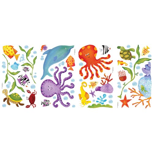 6848429012280 - ROOMMATES RMK1851SCS ADVENTURES UNDER THE SEA PEEL AND STICK WALL DECALS