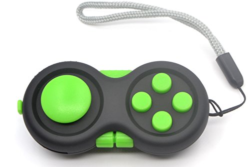 6849441946294 - FIDGET PAD, EDC FINGER TOY, STRESS RELIEF AND ANTI-ANXIETY TOYS, HELP KEEP ATTENTION AND FOCUS, GREAT PRODUCT FOR ADULTS AND KIDS (BLACK/GREEN)