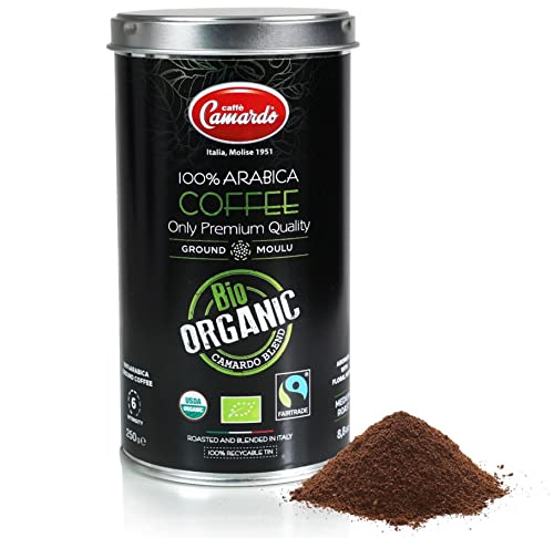 0685105003035 - CAMARDO GOURMET 100% ARABICA ORGANIC GROUND PREMIUM COFFEE MOKA/DRIP IMPORTED FROM ITALY IN CAN 8.8 OZ (250 GRAM) IMPORTED FROM ITALY