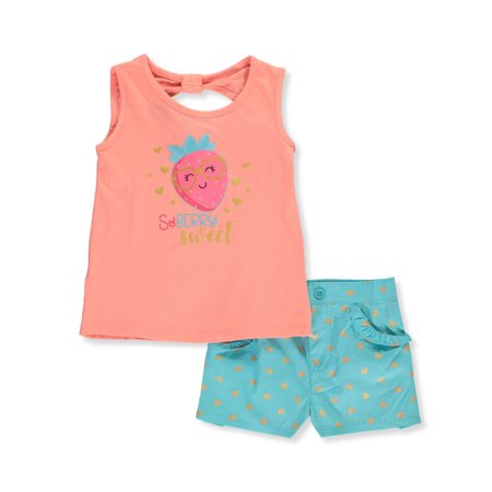 0685149443569 - REAL LOVE GIRLS’ SO BERRY SWEET 2-PIECE SHORTS SET OUTFIT (LITTLE GIRLS)